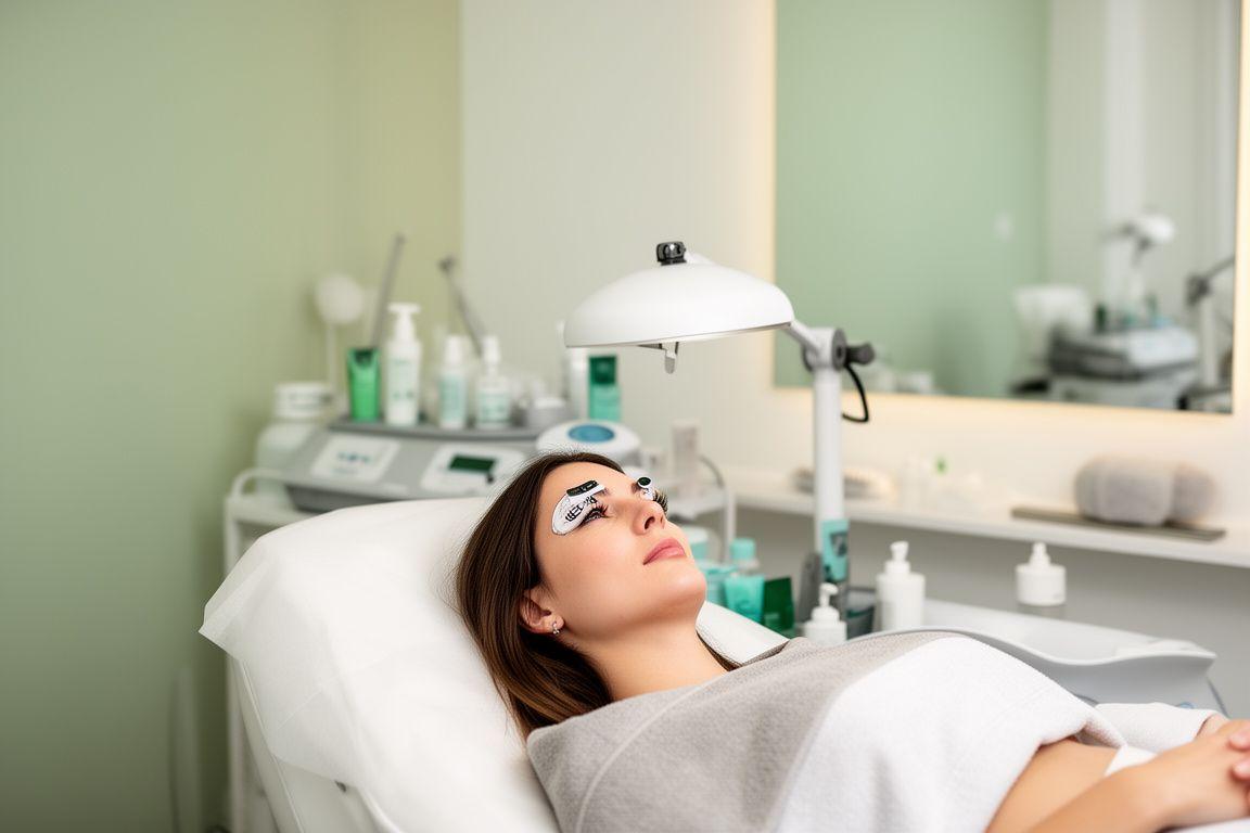 Behandlungsraum in Zürich mit präziser Lash-Lifting-Anwendung und sanfter Beleuchtung