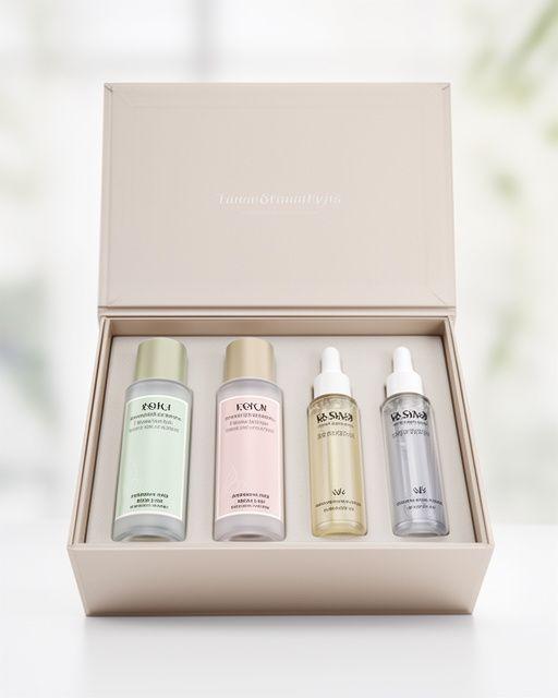 Komplettes Aftercare-Set mit Shampoo, Serum und Bürsten in einer stilvollen Geschenkbox