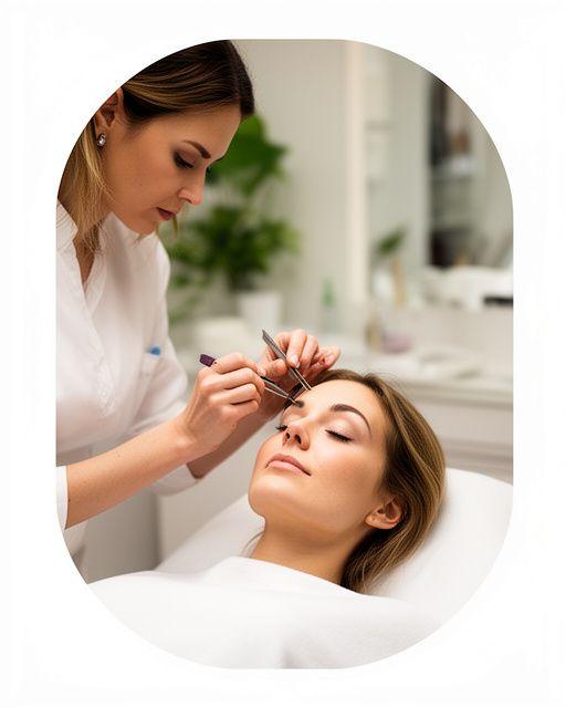 Lead-Stylistin beim präzisen Separieren von Wimpern in einem ruhigen Zürcher Behandlungsraum